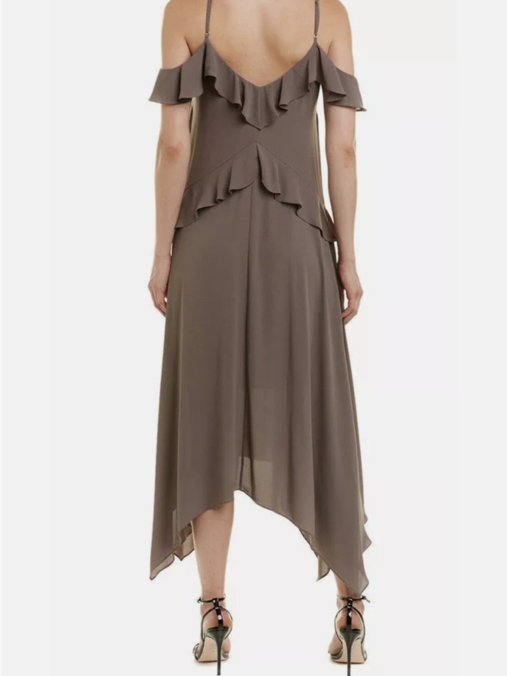 BCBGMaxAzria Ruffle Midi Dress - Picture 2 of 11